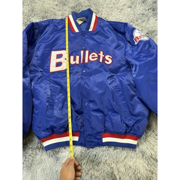 Baltimore Bullets Hardwood Classics Bomber Jacket Size XXL NBA - Picture 8 of 12